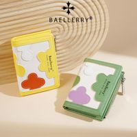 Dompet Koin Multi-Kartu Wanita Baellerry Fashion Ins Style Lucu untuk Pelajar dengan Ritsleting