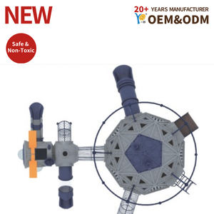 Aire de jeux pour enfants |   Structure de jeu avec toboggan et mur d'escalade Alpha Planet Series |   Utilisation du parc public |   Conception personnalisée certifiée ASTM/CE - Product Image 3