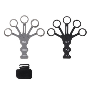 Black Silicone Finger <b>Exercise</b> Hand Grip Strength Trainer Resistance <b>Bands</b> Fitness Wrist Puller for Hand Therapy - Product Image 5
