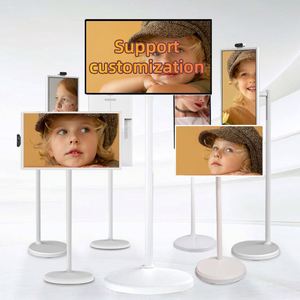 Televisor Portátil Inteligente de 24 Pulgadas con Frecuencia de Actualización de 120 Hz, Gabinete Blanco, Soporte de Piso y Pantalla Táctil Móvil - Product Image 6