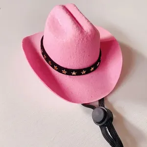 Ajustable divertido patrón sólido al aire libre verano mascota <span class=keywords><strong>perro</strong></span> gato Accesorios Sombrero de vaquero inspirado sombreros - Product Image 5