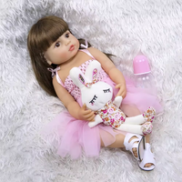 Poupées Reborn à prix abordable, 55 cm, adorables poupées Reborn bébé, corps entier en silicone, simulation réaliste, jouets poupées Reborn fille