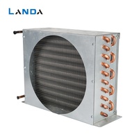 Échangeur de chaleur à condenseur LANDCOOL 10HP, équipement de réfrigération, tube en cuivre, ailettes en alliage d'aluminium, pièces de chauffage CVC, serpentin de refroidissement AC