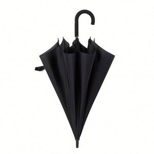 Long-handled Folding Golf <b>Umbrella</b> Curved Handle Semi-automatic Open Straight Shaft Business Gift Customizable logo Promotional - Product Image 2