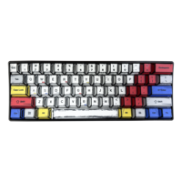 Multifunctional 63 Key Keyboard 60% RGB Comic Style Backlit Mechanical Keyboard Teclado Gamer Wired Mini Gaming Keyboard