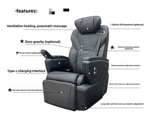 Sedile Auto Elettrico Rotante di Lusso <span class=keywords><strong>Serie</strong></span> 40 Multifunzionale e Regolabile per Sedili Capitano Alphard Hiace Sedili Auto Modificati - Product Image 6
