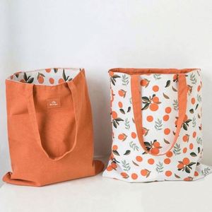 Sacs fourre-tout promotionnels en toile de coton réutilisables, imprimés vert recto-verso par sublimation, avec logo personnalisé - Product Image 2