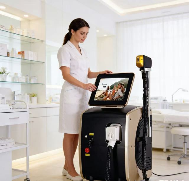 High Strength Portable Standing 808nm Diode Laser Hair Removal Ice Cold Skin Rejuvenation Therapy 1064nm/755nm Face Body