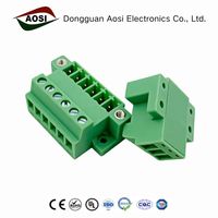 Connecteur de câblage PCB à emboîtement séparable 15EDG-GBM KF2EDG-GBM, bornier enfichable pas de 3,81 mm pour montage sur panneau/châssis