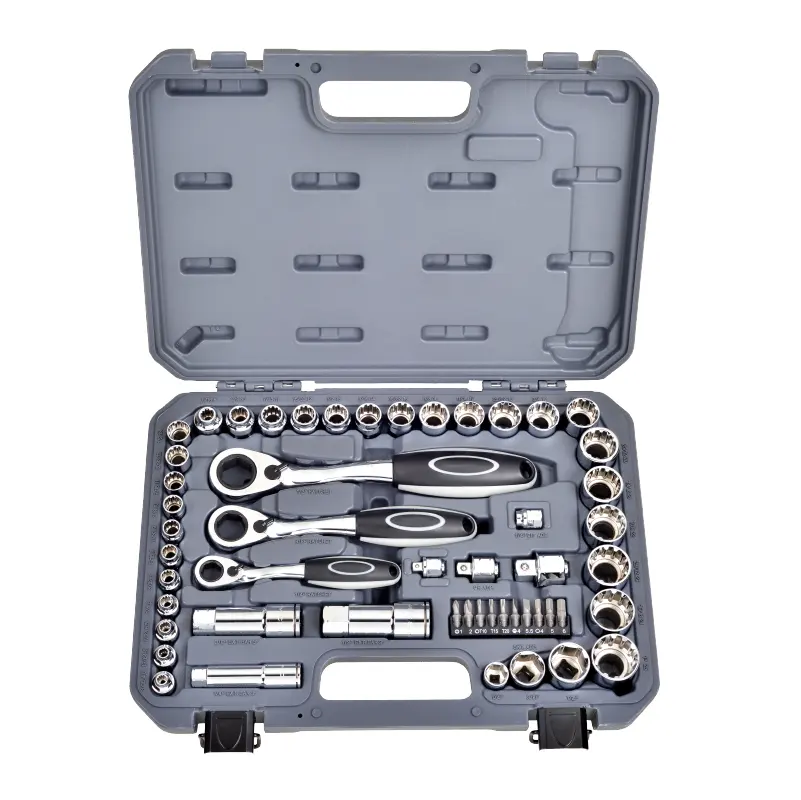 TOMAC Hight quality Heavy Duty Socket Wrench Set Hand Tools Kit 52 Pcs Go Through Socket Wrench Set Hand Tool Sets