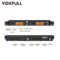 Système de monitoring intra-auriculaire sans fil personnel Voxfull DM2000 à 2 canaux avec 6 émetteurs de poche pour équipement de scène