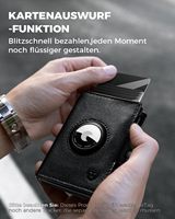 Tempat kartu kulit aluminium Mini ramping THUMBS-UP tempat kartu Pop Up dompet pria RFID