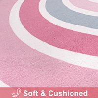 Tapis ronds colorés à pois arc-en-ciel pour enfants, tapis circulaire pour salle de classe et salle de jeux