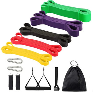 Bande de résistance élastique pour fitness, 4,5 mm, TPE, imperméable, pour tractions, yoga, exercices et entraînement sportif - Product Image 4