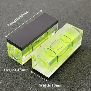 مستوى روح مربع مع فقاعة مغناطيسية أفقية عالية الدقة ، مادة بصرية عالية الوضوح ، أداة قياس مستوى الفقاعة - Product Image 4