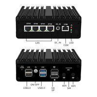 4LAN 2COM Mini Firewall PC Industri N150 N100 M.2 NVME WIFI 4G Opsional HD DP Proxmox OPNsense Desktop PC Mini Portabel