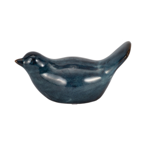 Statuetta di Uccello in Ceramica ClassicBird con Finitura Reattiva, Scultura Decorativa per Bagno, Ufficio, Soggiorno - Product Image 1