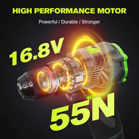 Kit de perceuse sans fil à double vitesse 16,8 V industriel avec un ensemble complet de clés dynamométriques pour la construction