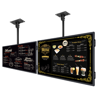 Panneaux de menu électroniques dynamiques promotionnels QSR muraux de 32 pouces pour l'intérieur, affichage publicitaire numérique pour restaurant