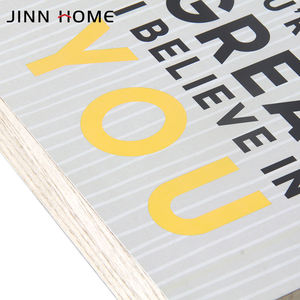 Jinn papan bingkai foto peringatan kustom rumah 8x10 inci MDF kerajinan kayu buatan tangan kata kayu plak kotak dekorasi dinding Si - Product Image 5