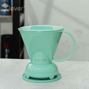 Jarra Trapezoidal Verde Crema Antiderrames y Antideslizante de 500 ml para Hotel de Lujo, Equipo de Café de Plástico Reutilizable - Product Image 4