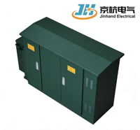 Poste de distribution d'énergie préfabriqué compact de type boîtier américain triphasé 250 kVA pour l'énergie électrique