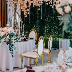 Moderne Vergoldete Edelstahl-Esszimmerstühle für Hochzeiten Hotels Säle Bankette Großhandel Maßgefertigte Hotel-Wohnzimmer-Event-Stühle - Product Image 6