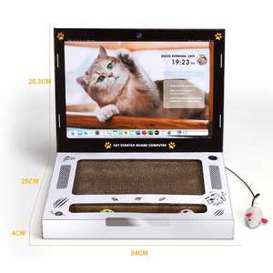 2024 Novedad al por mayor de Yiwu: Mueble rascador para gatos con forma de sofá de cartón, tipo casa, juguetes interactivos para mascotas - Product Image 2