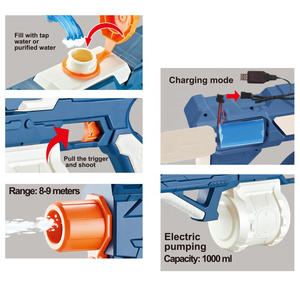Pistola de agua automática de gran capacidad, juguete de verano, pistola de agua eléctrica para exteriores, pistola de tiro, juego de piscina para niños - Product Image 4