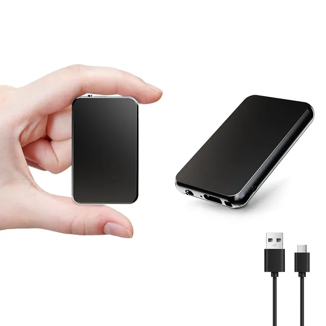 V15 300mAh USB Type-C Flash 32G/64G/128GB WAV Digital Voice Activated Recorder 29H Continuous Audio Recording Device