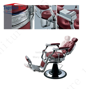 Sillón de Barbería de Cuero Reclinable, Ajustable, Duradero y Contemporáneo de Lujo con Masaje para Salones de Belleza y Barberías - Product Image 5