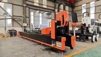 Machine de découpe laser à fibre 1500W à trois mandrins avec chargeur complet, prix compétitif direct usine