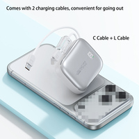 Batterie externe Li-Polymère Super Mini PD22.5W 10000mAh avec écran LCD, support de charge rapide, ultra-mince, chargeur d'urgence pour extérieur