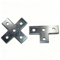Connecteur de montage PV en forme de T à 4 trous, joint en aluminium pour support solaire, adapté au système de fixation de panneaux solaires
