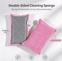 Éponges de cuisine NOUVEAU MODÈLE pour la vaisselle, éponge de nettoyage en microfibre, tissu non rayant, résistant aux odeurs, éponge à vaisselle