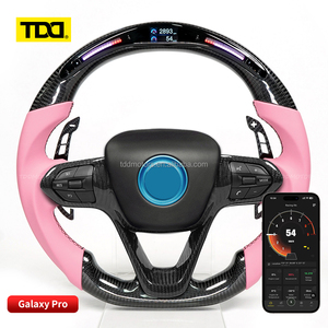 Volante deportivo TDD LED de fibra de carbono para BMW i8, volante personalizado de fibra de carbono genuina - Product Image 1