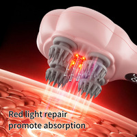 Elektrischer Kopfhautmassagekamm Rotlichttherapie Ätherisches Öl Spender 3-in-1 Vibrierende Haarwuchsbürste für dünner werdendes Haar