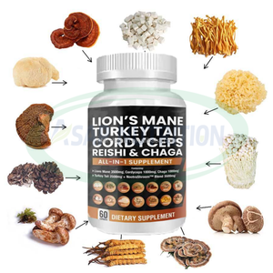 Suplemen Kesehatan Ausreson Fertility Support Reishi <span class=keywords><strong>Cordyceps</strong></span> <span class=keywords><strong>Sinensis</strong></span> Lion's Mane Chaga Kapsul Kompleks Jamur - Product Image 2