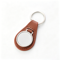 Llavero de Cuero PU con Marco Metálico Cuadrado, Personalizable con Foto por Sublimación, para Coche, Bolso, Colgante, Recuerdo, Regalo