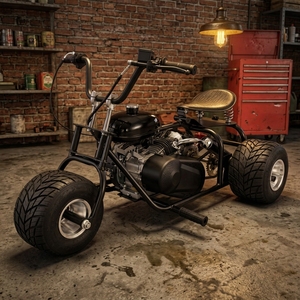 Vélo à trois roues tout-terrain <span class=keywords><strong>pour</strong></span> adultes 212cc, <span class=keywords><strong>moteur</strong></span> quatre temps, édition course avec pneus larges, vente en gros Chine - Product Image 1