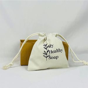 Recyclable Organic Cotton <b>Drawstring</b> Bag Portable <b>Pouch</b> Bag Trendy <b>Drawstring</b> Bag Simple Solid Color Soft <b>Drawstring</b> for Daily - Product Image 2