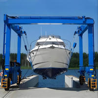 Équipement de levage mobile marin, capacité de levage de 30 à 1200 tonnes, hauteur de levage maximale de 20 m, cabine avec télécommande pour le stockage et l'entretien des bateaux