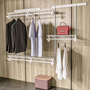 <span class=keywords><strong>Armario</strong></span> de estanterías de alambre para ropa de pared de habitación barata, sistema de estantes de alambre galvanizado independiente para dormitorio - Product Image 6