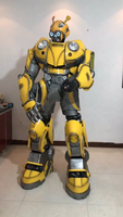 Costume de Robot Animatronique Unique, Costume LED de Taille Adulte pour Changement de Casque Mobile, Costumes pour Fête Événement