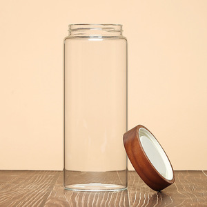 מיכלי זכוכית בורוסיליקט אטומים, ידידותיים לסביבה, ללא BPA, עם מכסה במבוק, ניתנים לערום, עמידים בפני לחות, למטבח, לקפה ולמזון. - Product Image 5