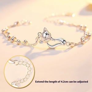 Braccialetto Trendy da Donna Sang Zhi <span class=keywords><strong>con</strong></span> Design Unico, Versatile, <span class=keywords><strong>con</strong></span> Perline e <span class=keywords><strong>Volpe</strong></span>, Regalo di Compleanno per Studentesse, Placcato Oro Stile Linghu - Product Image 3