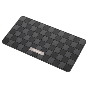 Audi Car Anti Slip Mat Black Gray Geometric PVC Dashboard Storage Pad With Logo For Center Console Instrument Panel - Product Image 1