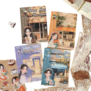 20 Hojas/Paquete Papel Carta con Flores Laifeng Creativo para Agenda Personal Personaje PET Pegatinas Adhesivas <span class=keywords><strong>Libro</strong></span> Decoración Festiva Troquelado - Product Image 1