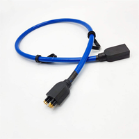 Conector de Cable Subacuático de Bajo Perfil para Redes, 13 Pines, Chapado en Oro, Fibra Óptica, Doble Cabeza, con Clasificación de Impermeabilidad IP68