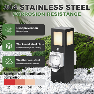 Camping Famille Jardin Extérieur En Acier Inoxydable Étanche Durable Double Socket Post - Product Image 5